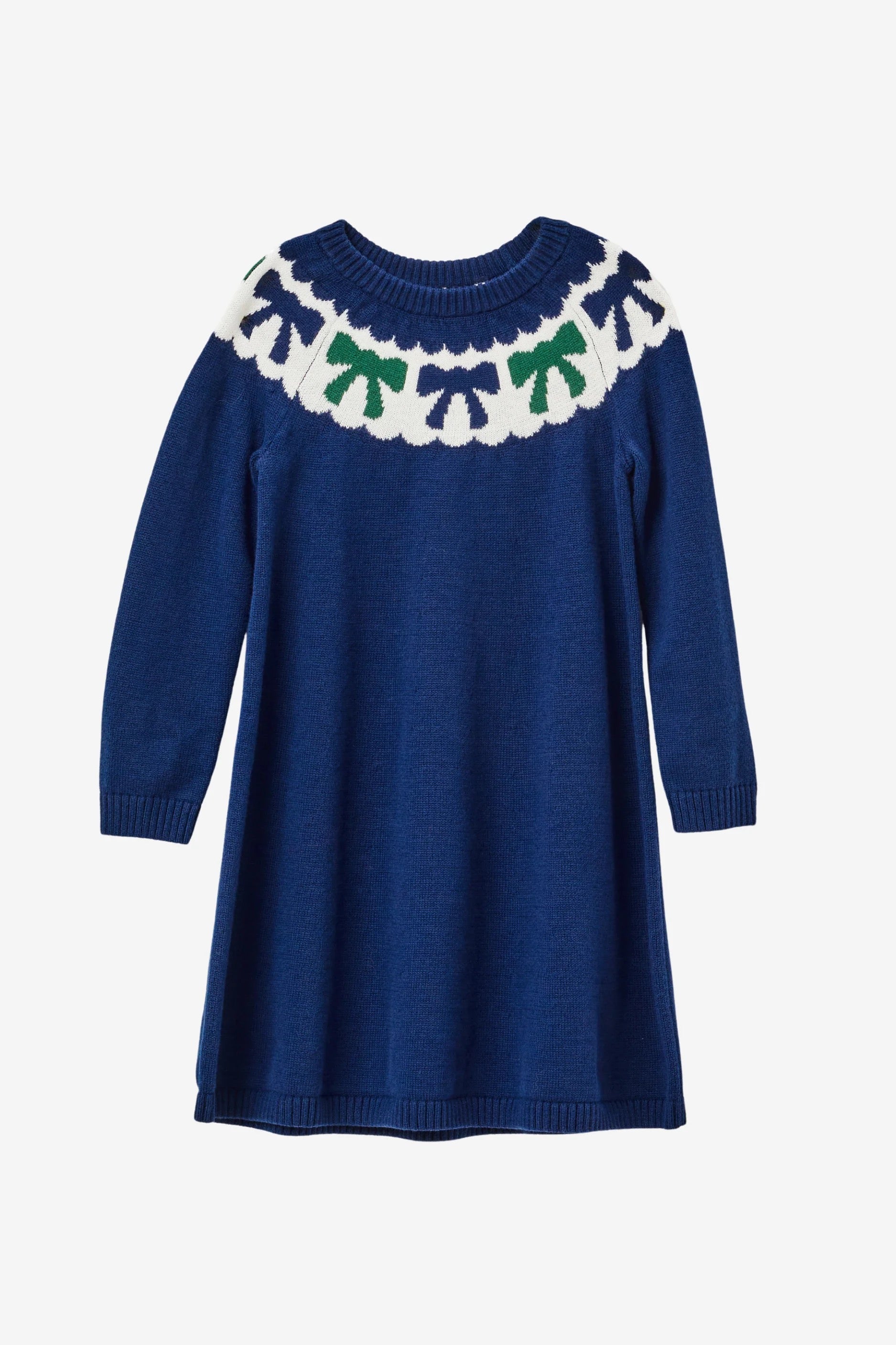 white christmas dresses Santa's Favorite Knit Fun Fuzzy Beard Fair Isle Long Sleeve Holiday Sweater Top Multicolor / L